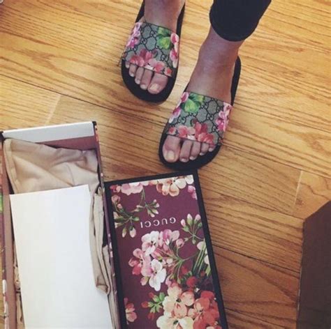 gucci flower shoes white|gucci flip flops with flowers.